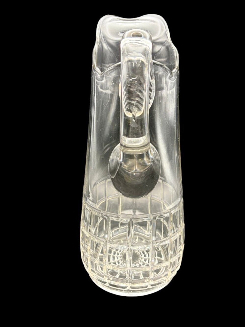 Vintage Imperial Glass "Beaded Block" Clear Glass Water Pitcher – Art Deco 1920s - Picture 5 of 8